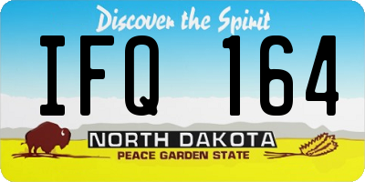 ND license plate IFQ164