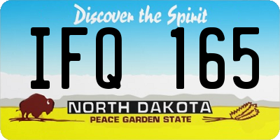 ND license plate IFQ165