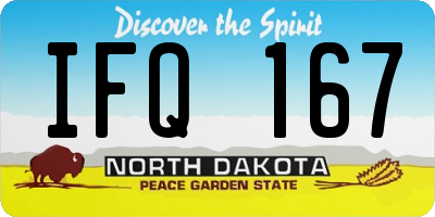 ND license plate IFQ167