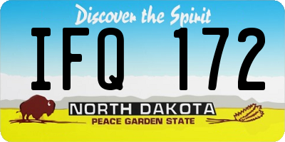 ND license plate IFQ172