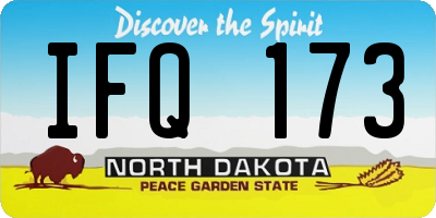 ND license plate IFQ173