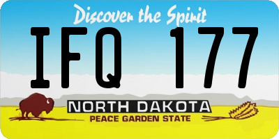 ND license plate IFQ177