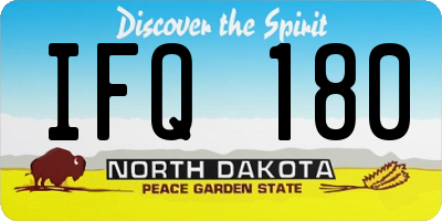 ND license plate IFQ180