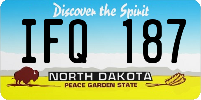 ND license plate IFQ187