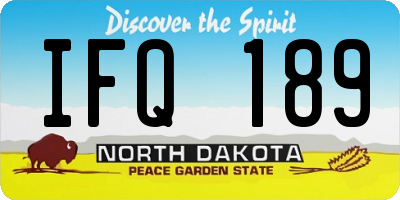 ND license plate IFQ189