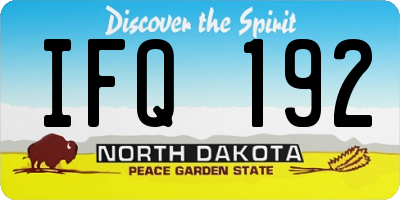 ND license plate IFQ192