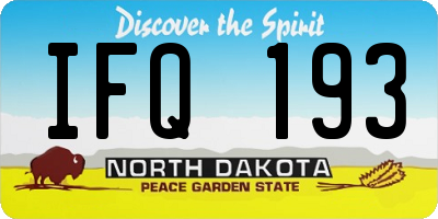 ND license plate IFQ193