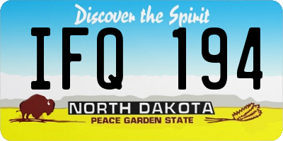 ND license plate IFQ194