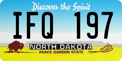 ND license plate IFQ197