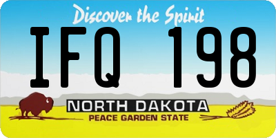 ND license plate IFQ198
