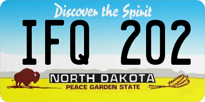 ND license plate IFQ202