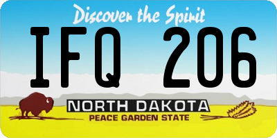 ND license plate IFQ206