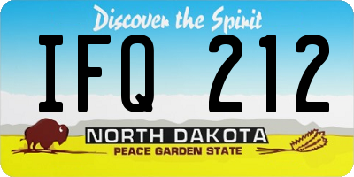 ND license plate IFQ212