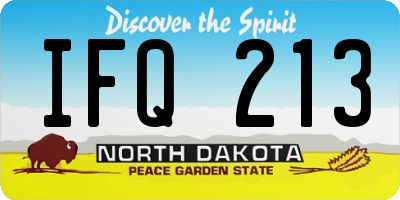 ND license plate IFQ213