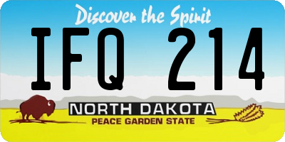 ND license plate IFQ214