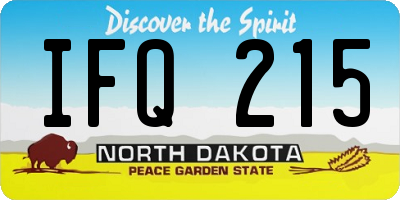ND license plate IFQ215