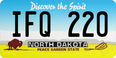 ND license plate IFQ220