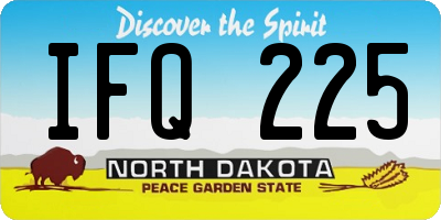 ND license plate IFQ225