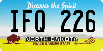 ND license plate IFQ226