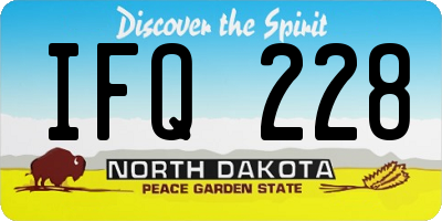 ND license plate IFQ228