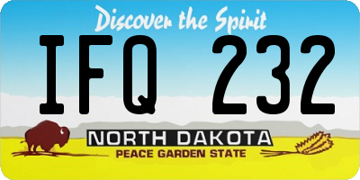 ND license plate IFQ232