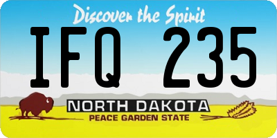 ND license plate IFQ235