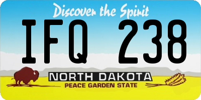 ND license plate IFQ238