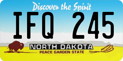 ND license plate IFQ245