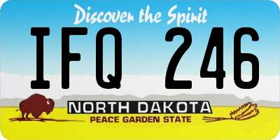 ND license plate IFQ246