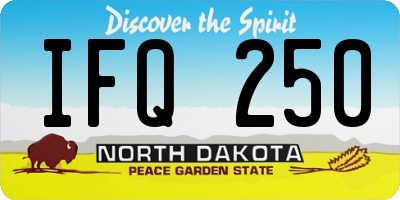ND license plate IFQ250