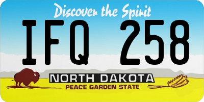 ND license plate IFQ258