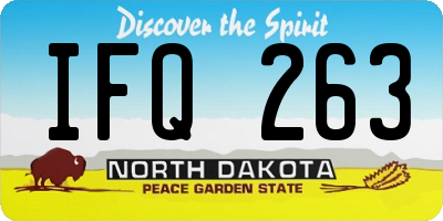 ND license plate IFQ263