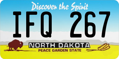 ND license plate IFQ267