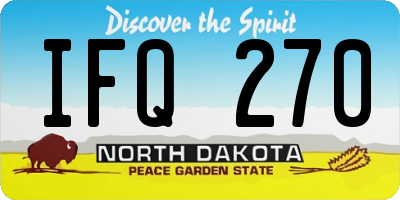 ND license plate IFQ270