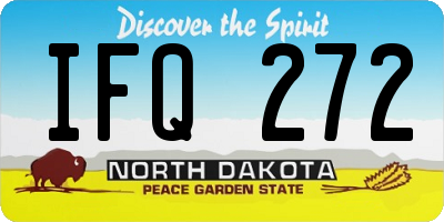 ND license plate IFQ272