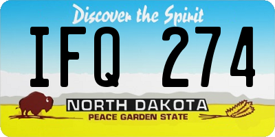 ND license plate IFQ274