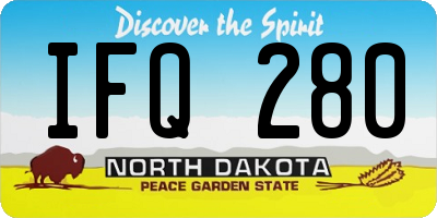 ND license plate IFQ280
