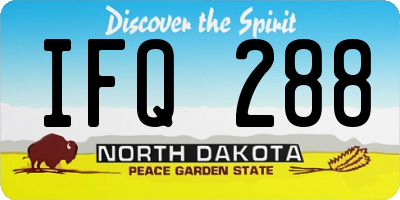 ND license plate IFQ288