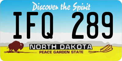 ND license plate IFQ289