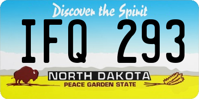 ND license plate IFQ293