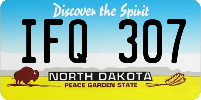 ND license plate IFQ307