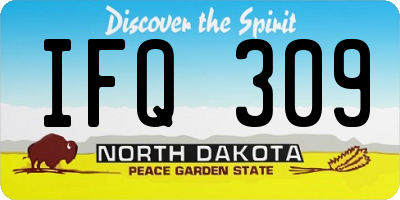 ND license plate IFQ309