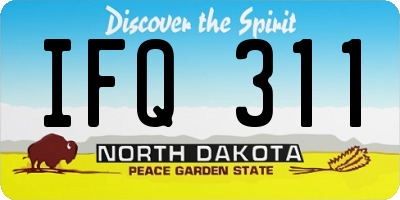 ND license plate IFQ311