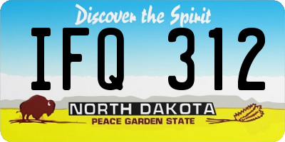 ND license plate IFQ312