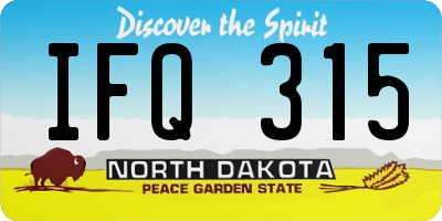 ND license plate IFQ315