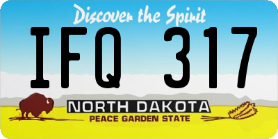 ND license plate IFQ317