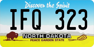ND license plate IFQ323