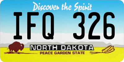 ND license plate IFQ326