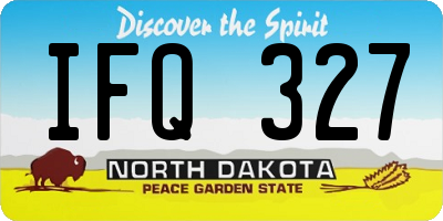 ND license plate IFQ327