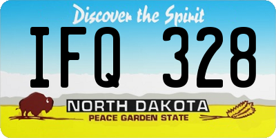 ND license plate IFQ328